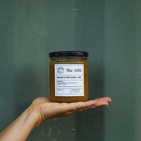 Mango and red basil  jam